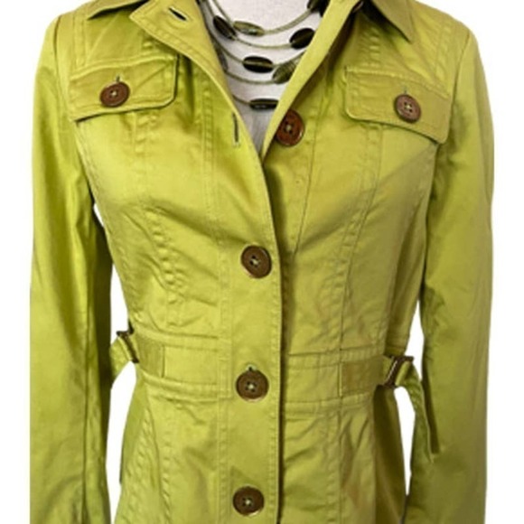 Jones New York Lime Green Jacket l Size S Petite - Picture 5 of 10